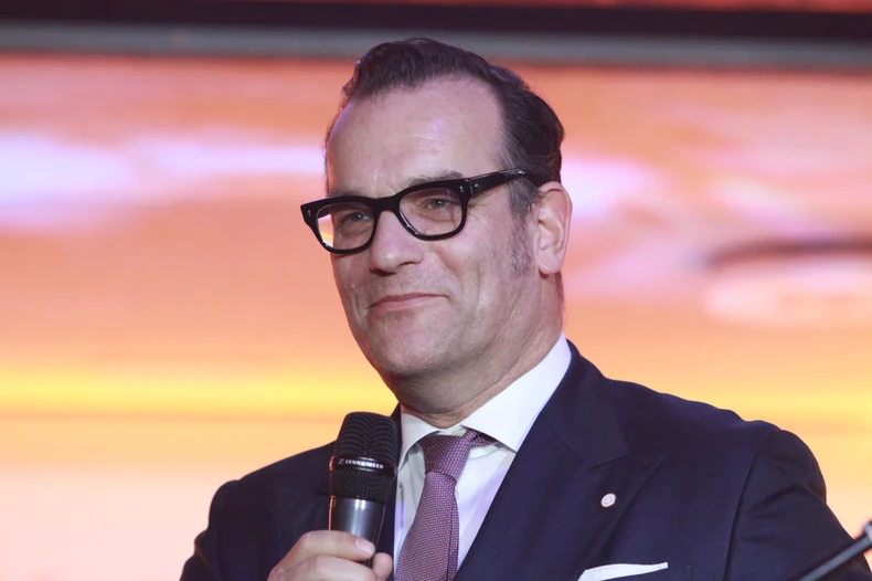 Ronald Zeliger na novogodisnjem koktelu Hemofarma