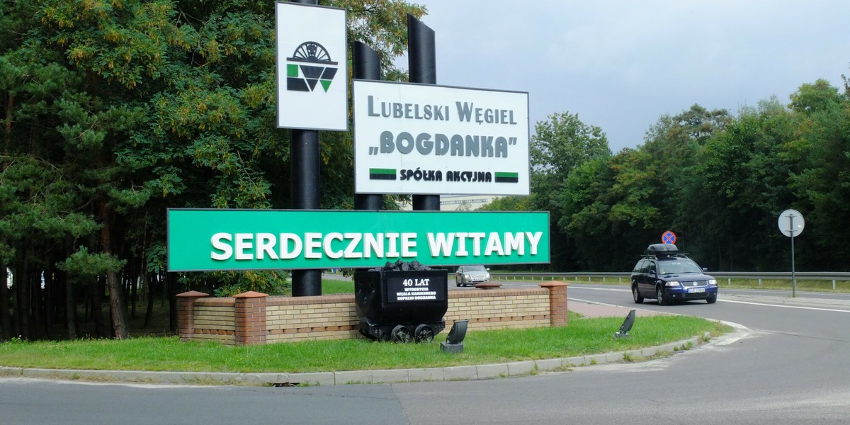 Wjazd do siedziby kopalni Bogdanka