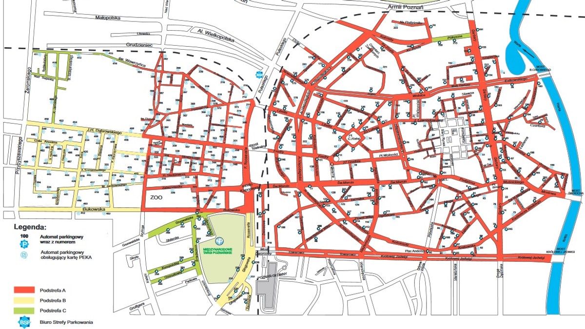 Strefa płatnego parkowania Poznań – opłaty, parkowanie, niepełnosprawni, koperta, ile kosztuje, abonamenty