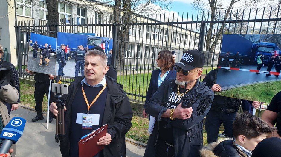 Protest przed ambasadą Niemiec w Warszawie