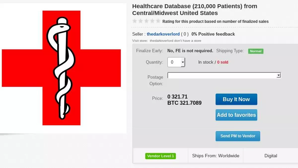 Tysiące danych pacjentów szpitali na sprzedaż