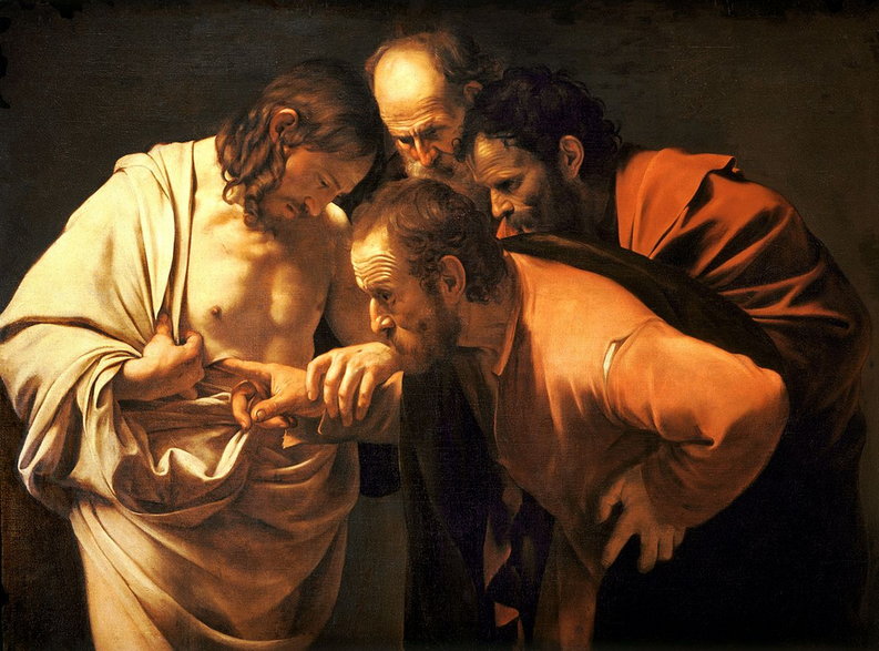 Caravaggio, Niewierny Tomasz / wikimedia commons