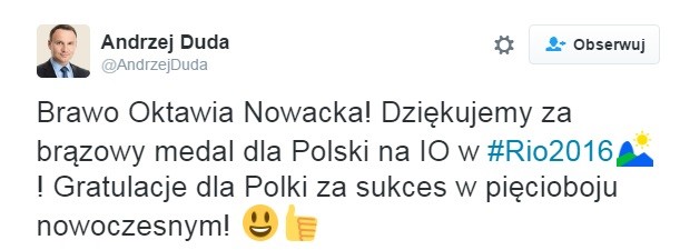 Wpis Andrzeja Dudy