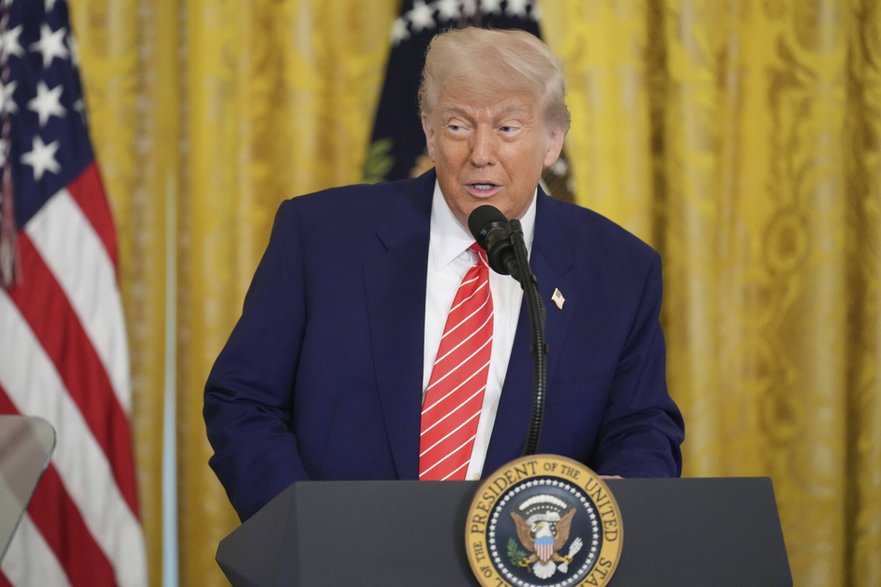 Donald Trump w Białym Domu, 8 maja 2025 r.