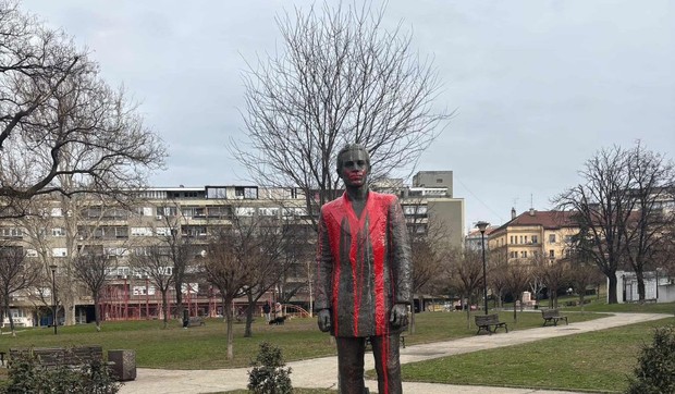 Vandalizovan spomenik Gavrila Principa u Beogradu