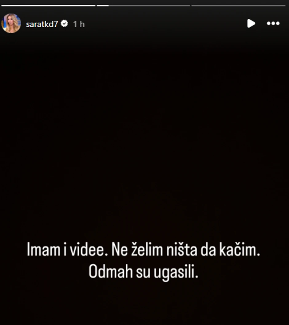 Sara se oglasila iz Dubaija