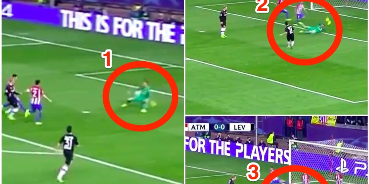 Watch Atletico Madrid goalkeeper pull off an extraordinary triple save in the Champions League