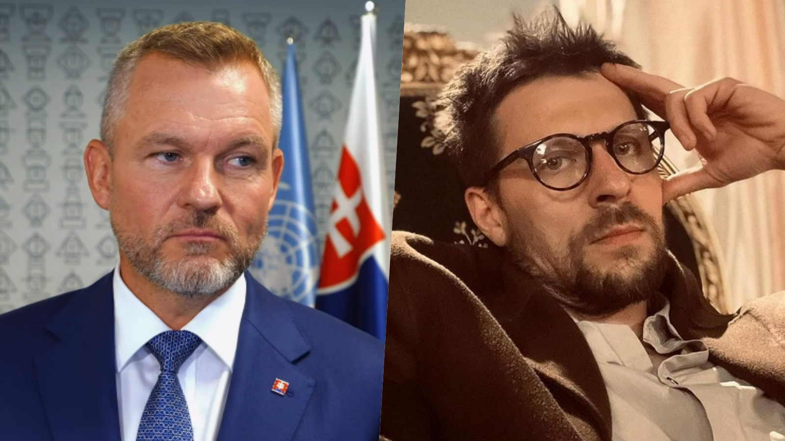 Prezident Peter Pellegrini a herec Juraj Loj.