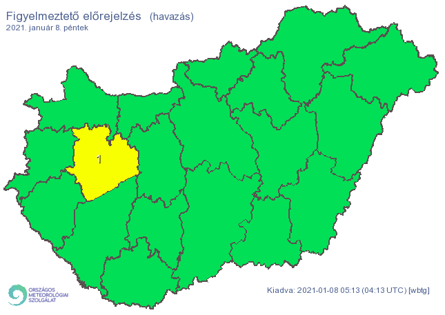 Riasztás van érvényben péntekre Veszprém megyében / Fotó: met.hu