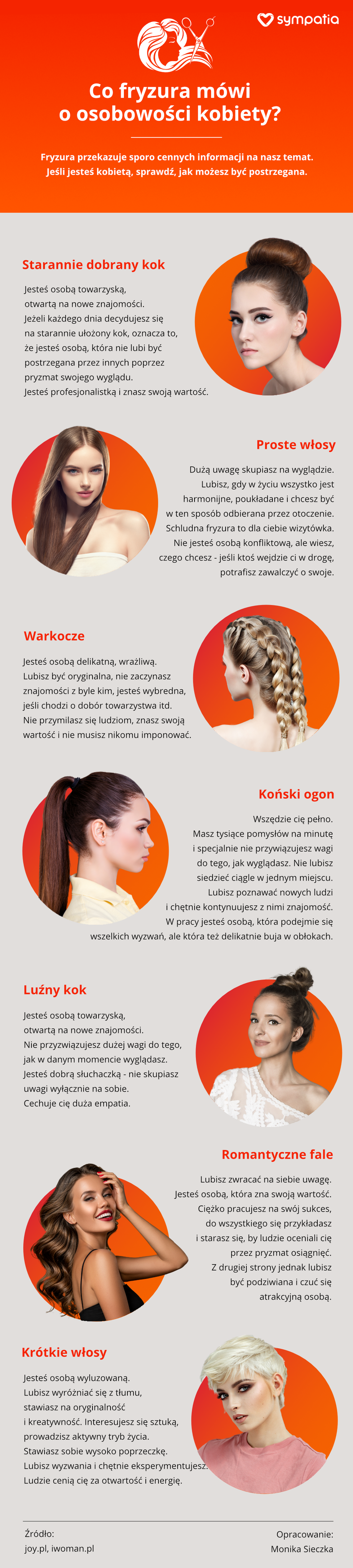 Co fryzura mówi o osobowości kobiety [INFOGRAFIKA]