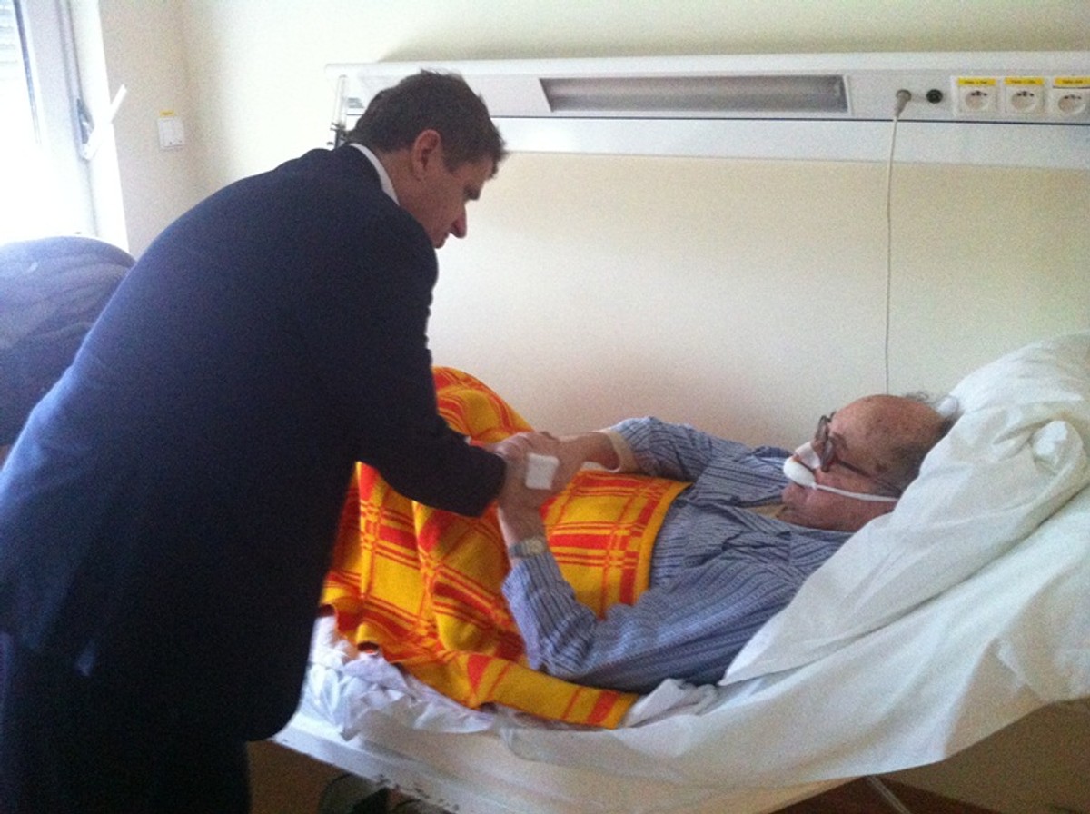 Janusz Palikot w szpitalu u Wojciecha Jaruzelskiego, źródło: blog Janusza Palikota