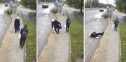 Przerażający atak na seniorkę w Pabianicach. Bandyta ma sporo na sumieniu. Strażnicy pokazali NAGRANIE