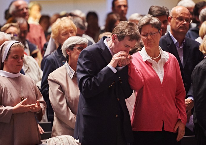 Uzdrowiony za wstawiennictwem bł. ks. Jerzego Popiełuszki Francuz Francois Audelan z żoną Chantal