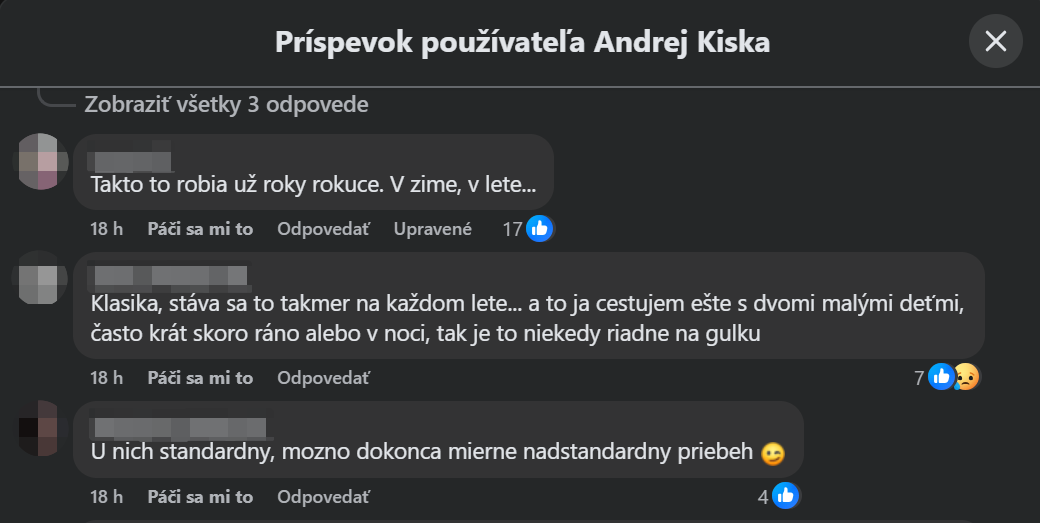 Ľudia reagujú na nepríjemný zážitok Andreja Kisku, ku ktorému došlo na letisku. 