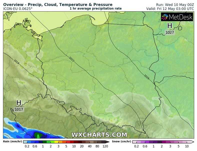 W nocy wszędzie będzie pogodnie, w wielu miejscach bezchmurnie