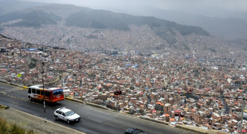 General view of La Paz, Bolivia