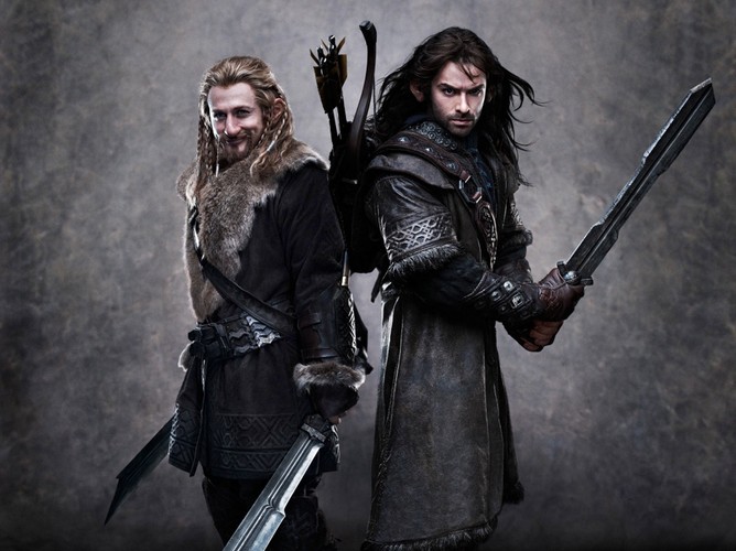 'Hobbit: Niezwykła podróż' (Dean O'gorman jako Fili i Aidan Turner jako Kili)