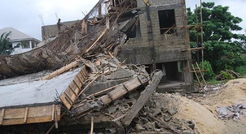 Building collapse in Onitsha (The Nation)