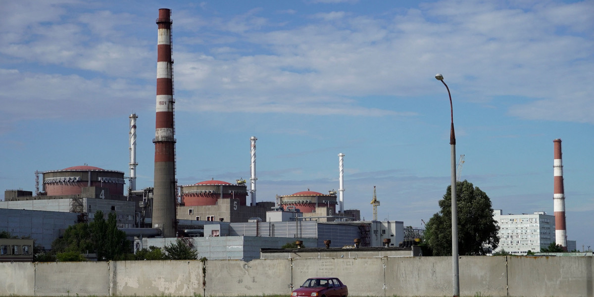 Jedna z zagrożonych ukraińskich elektrowni atomowych (w Enerchodarze). 