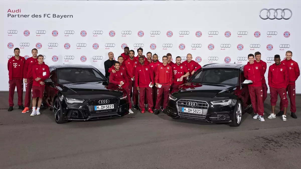 Piłkarze Bayern Monachium jeżdżą samochodami Audi