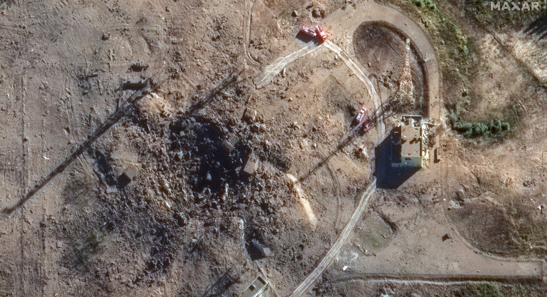 A close-up view of the launchpad on September 21 after the failed test.Satellite image 2024 Maxar Technologies.