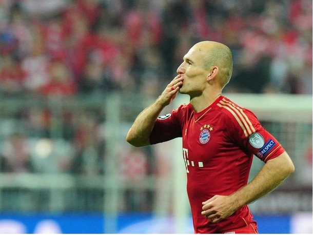 Arjen Robben Bayern Barcelona świętowanie