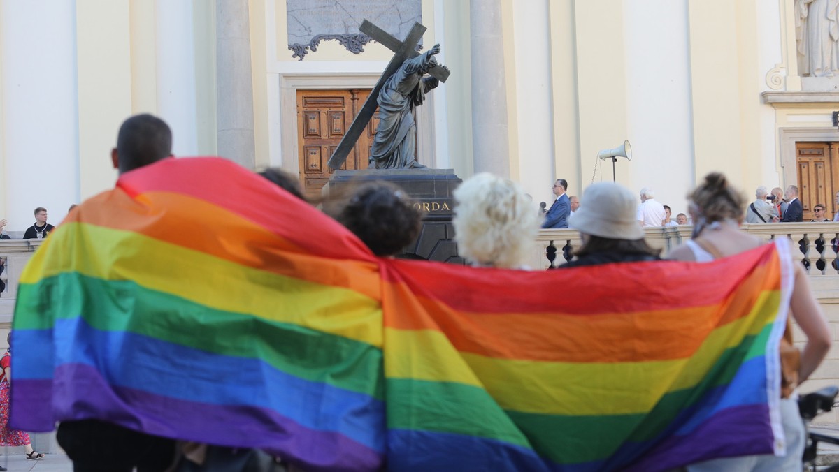 Protest aktywistów LGBT