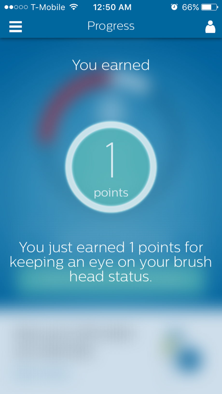 The app encourages you to use it more with a gamified "points" system. This is patronizing!