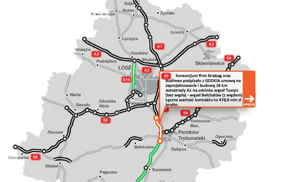 A1 odcinek Tuszyn - Bełchatów