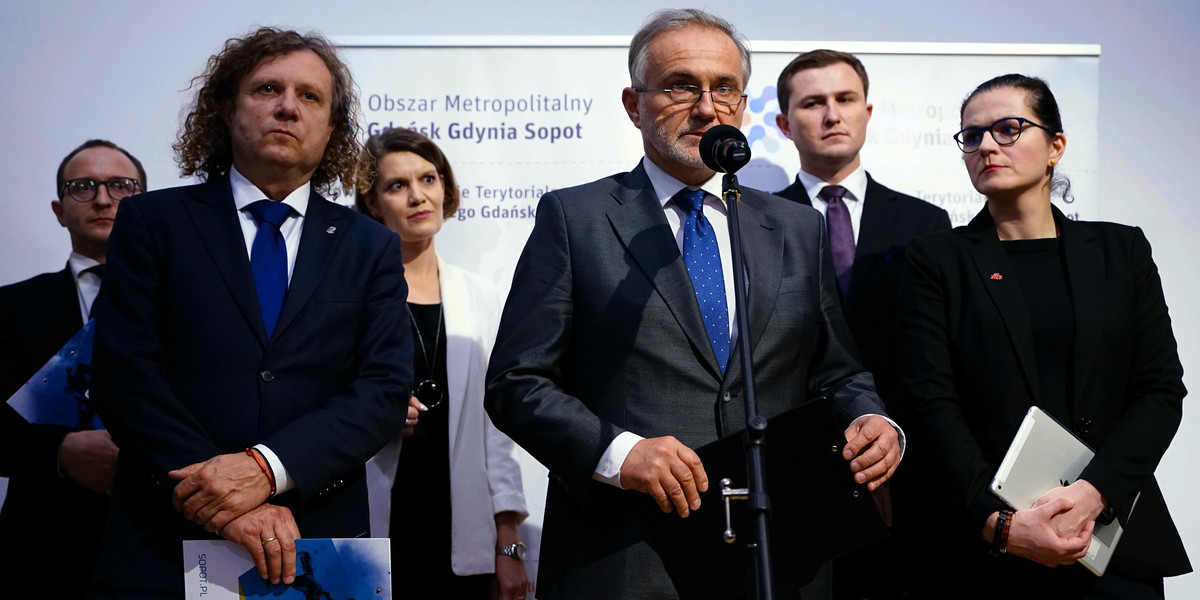 Jacek Karnowski, Wojciech Szczurek i Aleksandra Dulkiewicz