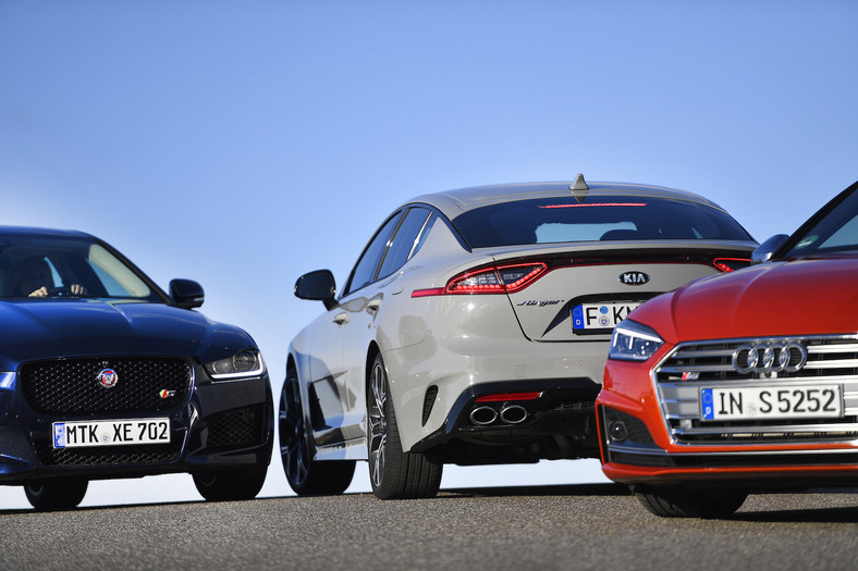 Kia Stinger GT kontra Audi S5 Sportback i Jaguar XE S