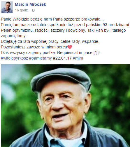 Marcin Mroczek na Facebooku