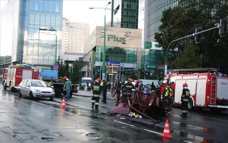 Wypadek ślubnej bryczki w Poznaniu