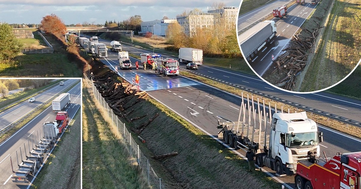 Bele drewna spadły z ciężarówki na S7. Wszyscy wiemy, co to przypomina