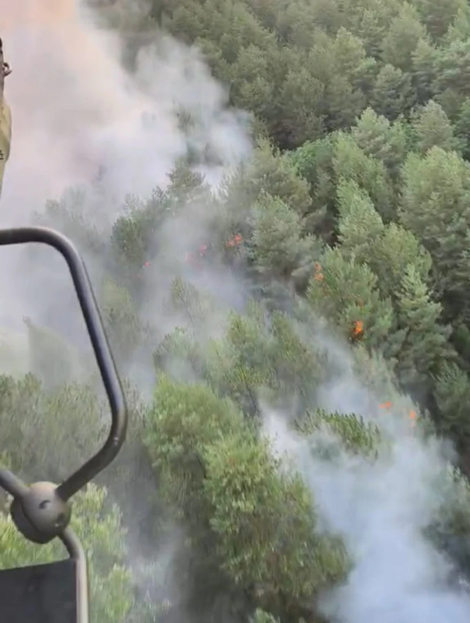 Deliblatska peščara gašenje požara iz helikoptera