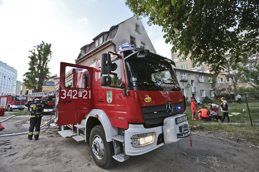 Pożar kamienicy w Zielonej Górze