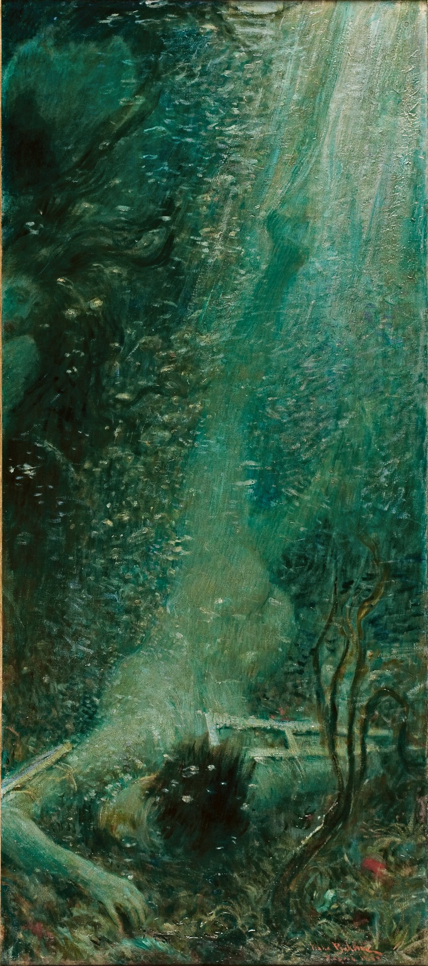 Vlaho Bukovac, Ikarov pad (drugo krilo diptiha), 1898.