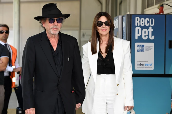 Monica Bellucci dhe Tim Burton në Venecia