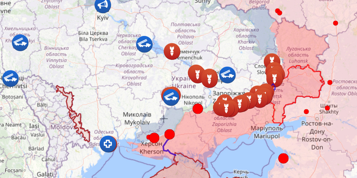 Wojenna mapa Ukrainy nie zmienia się znacząco mimo intensywnych działań wojennych