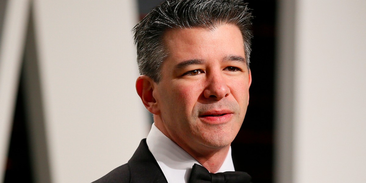 Uber founder Travis Kalanick at the Vanity Fair Oscars afterparty in February.