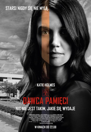 Katie Holmes na plakacie reklamującym film 'Dawca pamięci'