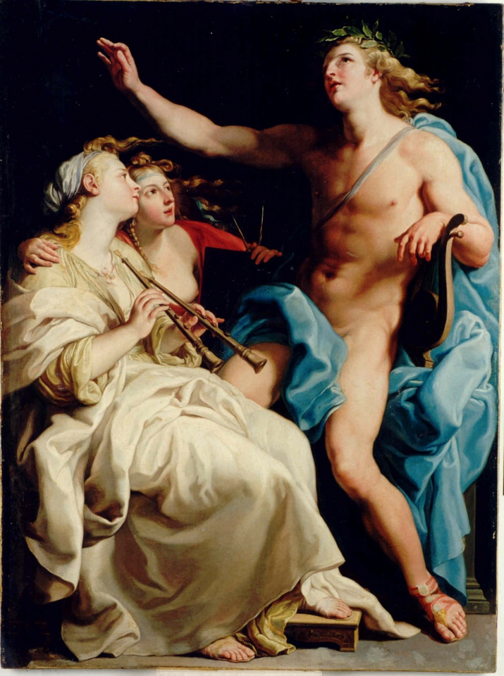 Pompeo Girolamo Batoni (Battoni) - "Apollo i dwie Muzy" (ok. 1741 r.)