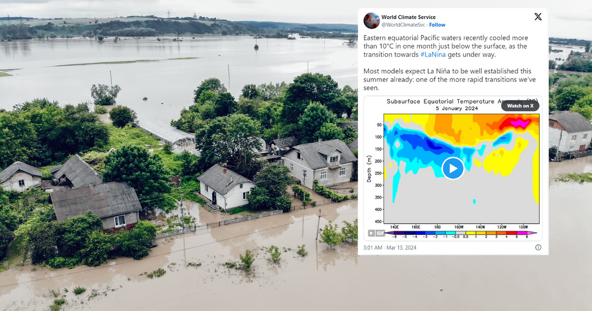 The first signs of La Niña are visible.  The weather will become dangerous