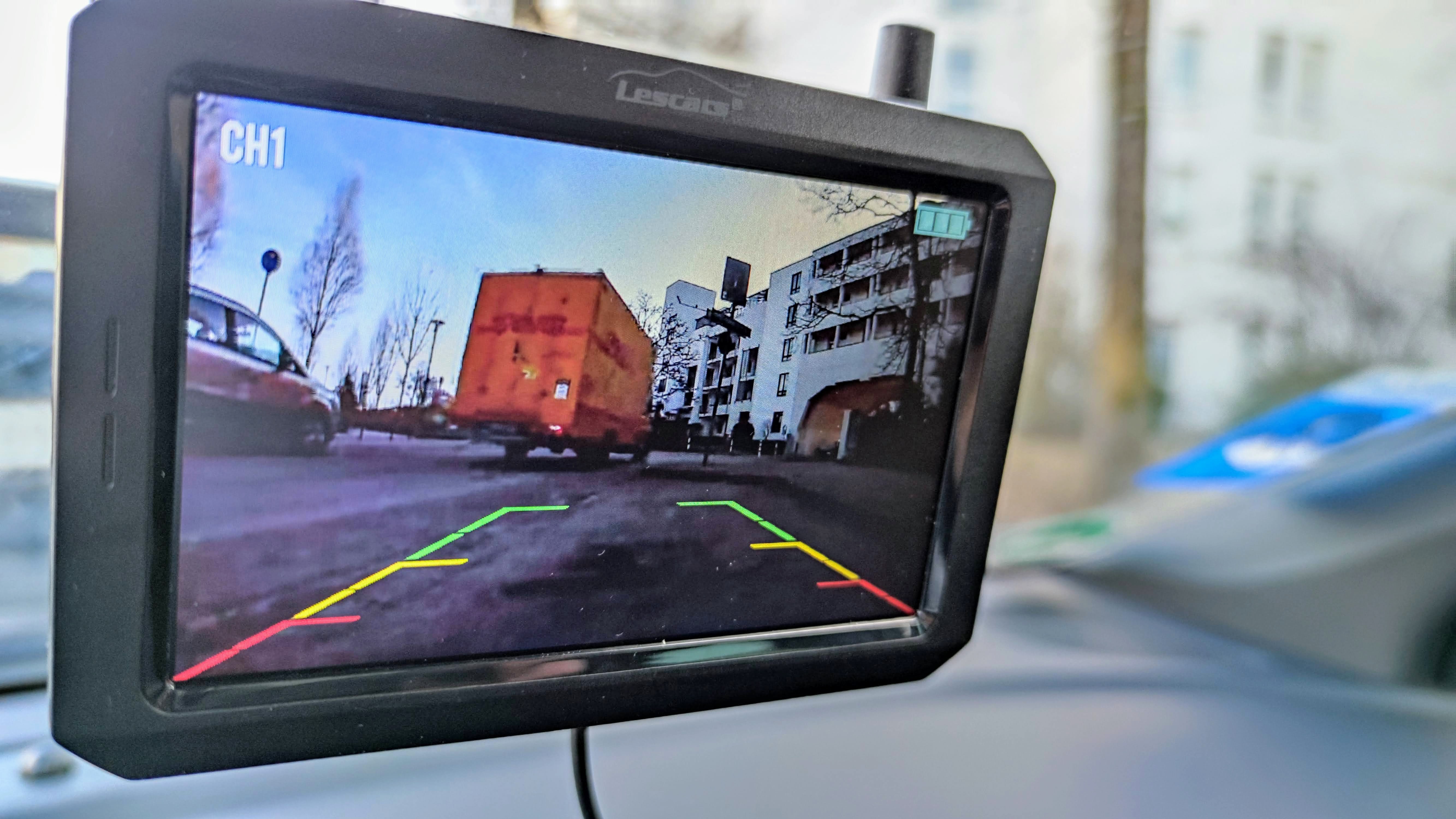 Lescars Kabellose Solar-Funk-Rückfahrkamera