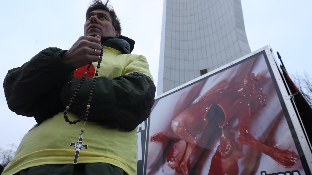 protest przeciwników aborcji