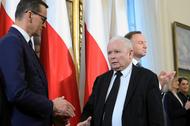 Premier Mateusz Morawiecki i prezes PiS Jarosław Kaczyński