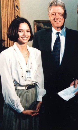 Kinga Rusin na spotkaniu z Billem Clintonem