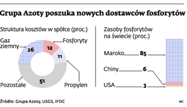 Grupa Azoty poszuka nowych dostawców fosforytów