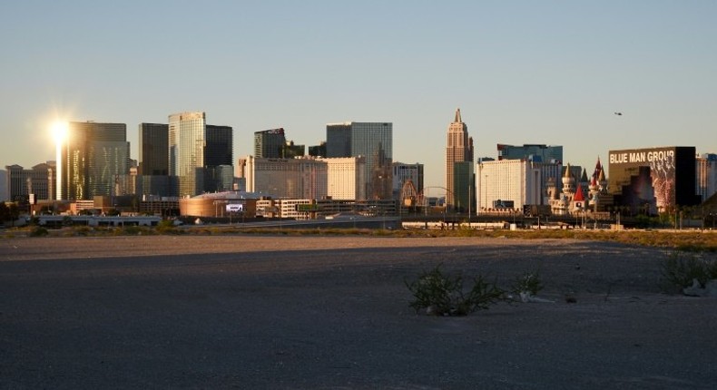 A 62-acre site west of the Las Vegas Strip that was purchased by the Oakland Raiders for USD 77.5 million is shown on May 1, 2017 in Las Vegas, Nevada