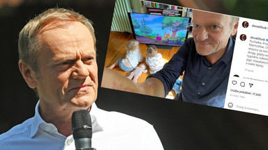 Donald Tusk pokazał zdjęcie z wnukami. "Odesłał" polityków do Kubusia Puchatka